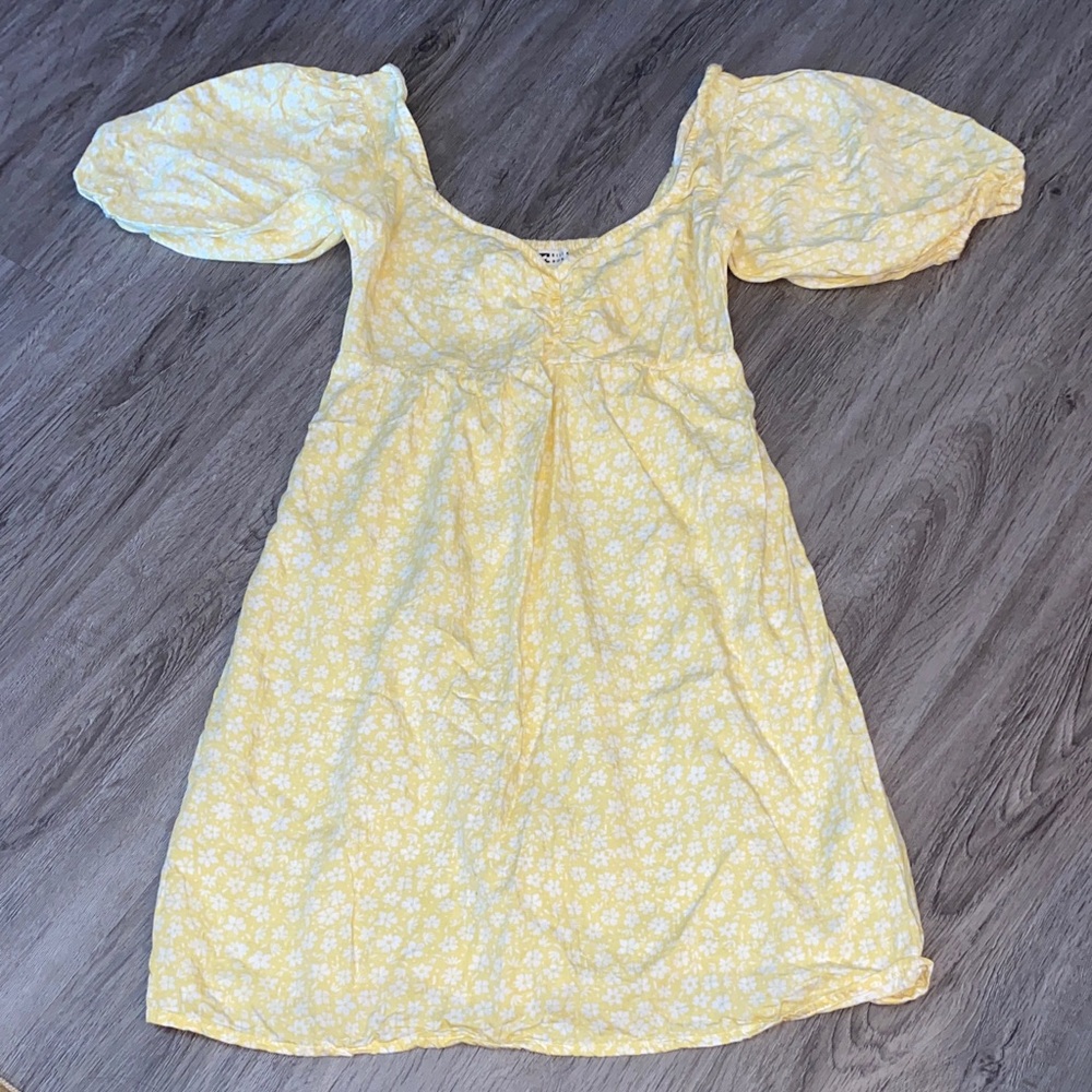 Billabong Yellow Floral Mini Dress
